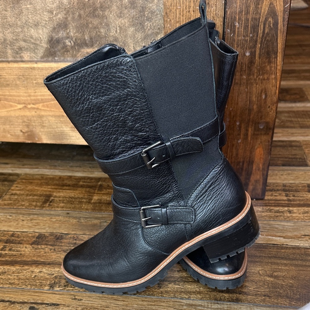 Black Leather Women's Boots